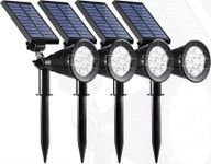Generic 600 Lumens Solar Spot Lights Outdoor, Solar Lights Outdoor Waterproof, 7 LED Adjustable Solar Landscape Lights Auto On/Off for Garden, Patio, Yard, Pathway (Warm Light, 4 Pack), SL-001