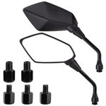 CICMOD Motorcycle Rear View Side Mirrors with M8 M10 Bolts Universal Fit for Motorcycle, Scooter, ATV, Bike