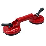 Faithfull FAISUCPAD2 Double Pad Suction Lifter 120 mm Pads Supports Up to 45 kg