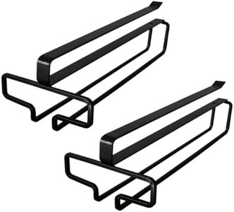 Greyoe Colgador de Copas, 2 Piezas Soporte Copas Colgante Cuelga Copas Soporte para Copas de Vino Colgador Copas Vino sin Taladrar Fácil de Instalar para Barra Cocina, Negro