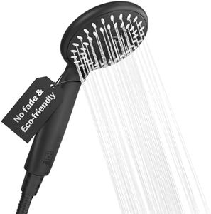 H&S Alcachofa de Ducha Universal con Alta Presión de Agua - Duchas de Baño con 5 Modos Diferentes - Cabezal con Potente Recambio Cromado - Telefono Ducha Antical con 5 Chorros