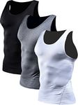 Neleus Men s 3 Pack Athletic Compression Under Base Layer Sport Tank Top 01# 3 Pack:black X-Large / Chest:39.5-44\