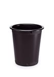 Durable Basic Small Waste Paper Bin - Bedroom & Office Waste Baskets - 13 Litre Capacity - Black