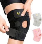 BRACOO Adjustable Compression Knee Support with Patellar Pad for Men & Women – Knee Brace Sleeve for Arthritis, Runner's Knee, Running, Gym, Football, KS10 (Black)