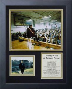 Legends Never Die Johnny Cash At Folsom Prison Collectible | Framed Photo Collage Wall Art Decor, 11x14-Inch, (16592U)