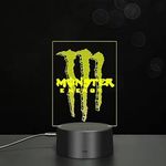 Harry Devil Claw 3D LED Optical Illusion Lamps, 7 Color Change Monster Claw Sign Art Sculpture Night Lights LED Night Light Awesome Gift