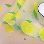 ElastPro (45 cm X 3 m) Printed Shelf Liners for Kitchen Shelves, Drawer Mat, Shelf Liner, Fridge Mats, Kitchen Cabinet Drawer Mat Liner Sheets (Lemon and Leaf Printed)