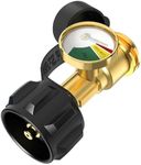 NUPICK Propane Tank Gauge, propane Tank Gauge Level Indicator with QCC1/Type 1 Connector for 5-40lb Propane Tank, Propane Pressure Gauge with Leak Detector Suitable for BBQ Gas Grill, Heater, Fire Pit