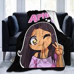 APH-Mau Plush Blanket Soft and Warm Throw Digital Printed Soft Micro Fleece Blanket for Couch Bed Living Room 60x50 inch, Multicolor (854669)