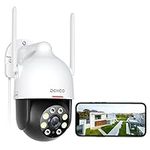 5MP Outdoor Security Camera with 360° Pan-Tilt Motion Tracking, DEKCO Home Camera Surveillance Exterieur, WiFi Security Camera, Full Color Night Vision, Sound-Light Alarm, 2-Way Audio, Waterproof