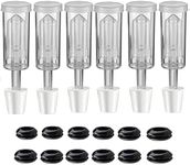 3-Piece Airlock [6 Pack],Fermenting Brewing Airlock Kit with 6PCS #6 Stopper and 12PCS Grommets Fermentation Beer Making Wine Making Kombucha Fits Gallon Jugs