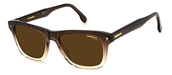 Carrera Unisex Non-Polarized Metal Brown Lens Plastic Square Sunglasses 204322