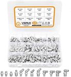 VIGRUE Grease Fittings, 245 Pieces SAE & Metric Grease Fitting Assortment Kit, Standard Grease Fittings Grease Zerks, Straight and Angled Perfect for Replacing Missing or Broken Zerk Fitting