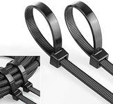 SHIVANSH TECHNOLOGY® Cable Zip Ties,Black (150 mm x 2.5 mm,6" inch,Pack of 100)Multi-Purpose Self-Locking Nylon Teeth Grip Cable Ties Cord Management Ties,Plastic Ties for Home,Office,Garden,Workshop.