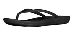 Fitflop Women's Iqushion Ergonomic Toe Thong Sandals Flip Flops, All Black, 7 UK