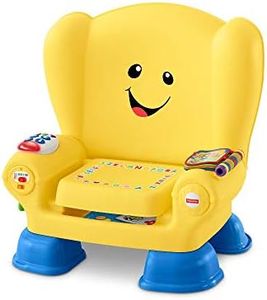 Fisher-Price Laugh & Learn Smart Stages Chair, interactive musical toddler toy, chair, Version: UK-Anglais , jaune GXC32