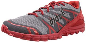 INOV-8 Men's Lightweight Trail Running Cross Training Trailtalon 235 Shoes, Grey/Red, 9.5