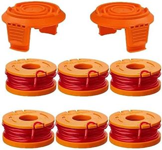 WA0010 Replacement Trimmer Line for Select Electric String Trimmers,Trimmer Spool Line for Worx,0.065 Edger Spool for Worx Trimmer Spools Weed Eater String,Weed Wacker Spool Parts 6Pcs