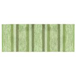 STONEMUNK Reversible Cotton Rectangular Floor Mat Carpet Rug Runner Bedside Runner for Bedroom, Bathroom, Kitchen Yoga & Home Machine Washable - (Green Abstract, 2x5 Feet)