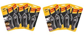 BIC 6cm extension wand Utility Lighter that lasts up to 750 lights, Black, Pack of 12