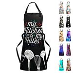 Sosolong Adjustable Waterproof Apron with 2 Pockets Cooking Kitchen Aprons for Women Men Chef, Adult Gifts