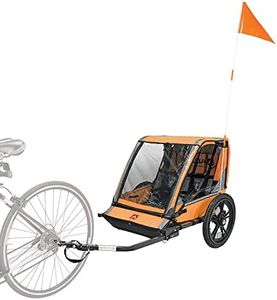 Allen Sports Hi-Viz 2-Child Bicycle Trailer, Model ET2-O, Orange