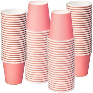 Huaiid 3 Oz Small Paper Cups Mouthwash Cups Bathroom Paper Cups Espresso Paper Cups Mini Paper Cups for Snack Bathroom Espresso Perfect for Home Condos Rvs Campers(Pink), 100 Count (Pack of 1)