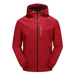 Mens Jacket Casual Outdoor Jackets Windproof Waterproof Windbreaker Hooded Long Sleeve Zipper Slit Pocket Coat Hiking Jacket Raincoat Lightweight Trench Coat Rain Jacket Cycling Trench Coats Outdoor