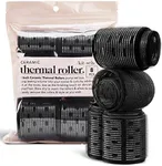 Kitsch Ceramic Thermal Hair Rollers - Velcro Rollers for Hair | Salon Quality Self Grip Hair Roller & Hair Curlers Rollers for Waves & Curls | Curlers for Long Hair | Rollers for long Hair, 8pcs