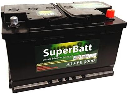 SuperBatt AGM1000 12V 110AH VRLA AGM Ultra Deep Cycle Battery - Fully Sealed No Spill - Leisure Marine Motorhome Caravan Campervan Boat Motor Mover Solar