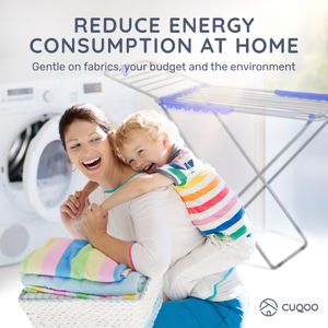 CUQOO Foldable Clothes Airer – Compact Drying Rack