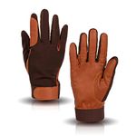 ONNAS 100% Leather Insulated Horse Riding Gloves for Women, Windproof Equestrian Riding Gloves for Ladyies, Breathable Horseback Riding Gloves for Girls Outdoor Cycling Driving Gardening