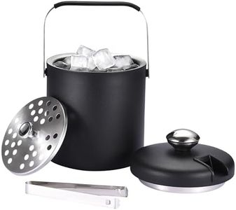 Winbold Ice Buckets for Parties - Ice Bucket with Lid for Cocktail Bar - Double Walled Ice Container - Portable Chiller Bin Basket - Insulated Wine Buckets for Indoor or Outdoor - Ice Cube Holder
