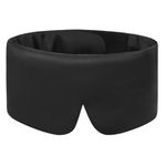 ALASKA BEAR Weighted Eye Mask Silk ALASKA BEAR for Sleeping, Wraparound Style Compression, Wide Headband and Large Coverage Ears for Sound-muffling, Microwavable Beads Filled