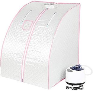 Mini sauna de vapor móvil Sauna casera Cabina de calor Sauna sentado Cabina de sauna Vapor Fumigación 1000W, 99x88x76 cm (Plata)