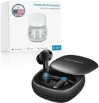 Anfier M3 AI Translation Earbuds Real Time, Offline Translator Device in 144 Languages, 3-in-1 Two-Way Audífonos Traductores, Language Headphones for iOS & Android, No Subscription Required (Black)