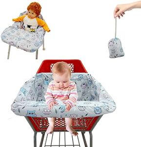 Pozico Shopping Cart Cover for Baby or High Chair Cover,Baby Shopping Cart Cover Machine Washable/Free Portable Cloth Bag-Owl