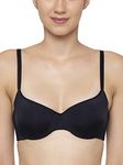 Triumph International Women's Polyamide Wire Free Soft Touch Push Up Padded Push Up Bra (123I321_Black_32C)