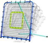 SIYALAICH Baseball Rebounder Net 3 x 3 FT, Bounce Back Net Fielding Trainer,with 5 Adjustable Angles,UV & Weather Resistant Bungee Net,for Kids Baseball & Softball,Cricket,Lacrosse,Volleyball Training