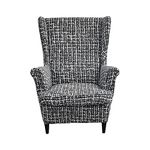 Eco-Ancheng Wingback Chair Slipcover 2 Piece Wingback Chair Cover Spandex Wing Chair Slipcovers Wingback Armchair Covers with Elastic Bottom for Living Room Wingback Chair