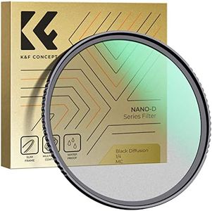 K&F Concept 67mm Black Diffusion 1/4 Filter Waterproof Mist Cinematic Effect Filter with 24 Multi-Layer Coatings for Video/Vlog/Portrait Photography (D-Series)