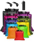 Waterproof Dry Bag Set 10 Pcs, Lightweight Large Capacity Ripstop Dry Bags Waterproof in 15L 12L 10L 8L 5L 3.5L 3L 2.5L 1.5L Organizer Storage Bags for Outdoor Hiking Camping Fishing Cycling