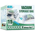 Vacuum Storage Bag, Vacuum Seal Bag for Moving, Storage and Shipping (15 Combo)