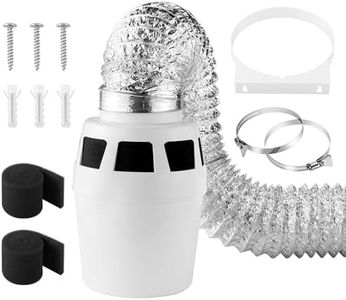 AMI PARTS [Upgraded] 3 in 1 Indoor Dryer Vent Kit Include Dryer Vent Bucket and Dryer Hose with 4-Inch by 8-Feet Proflex Duct for Electric Dryer