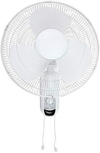 Heller White 40cm Wall Fan w/ Pull Cord/3 Speed/Oscillating/Tilt Adjustable