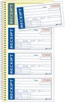 Adams Write n' Stick Receipt Book, 2-Part, Carbonless, White/Canary, 5-1/4" x 11", Spiral Bound, 200 Sets per Book, 4 Receipts per Page (SC1152WS)