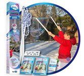 WOWMAZING Giant Bubble Kit: Winter - Incl. Wand, 2 Big Bubble Concentrate Pouches and 8 Cold-Activated Stickers | Winter Outdoor Activity | Bubbles Made in The USA - Winter Kit