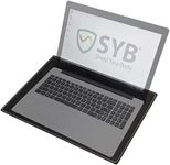 Shield Your Body - Laptop Lap Pad with SaferBody™, Anti Radiation Shield & Heat Shield Pad, EMF Blocker Laptop Pad for Up to 17in.Wide Device (15.9 x 12 inches), Jet Black PU Leather Color