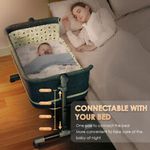 Baby Bedside Sleeper Bassinet Bed: 3-in-1 Portable Crib for Newborns,Side Sleep