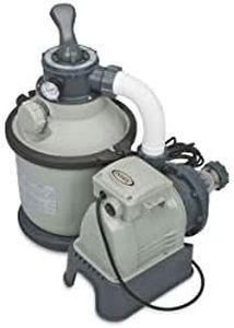 Intex Krystal Clear Sand Filter Pump for Above Ground Pools, 1200 GPH Pump Flow Rate, 110-120V with GFCI
